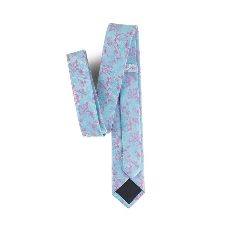 Elfeves Men's Teal Blue Party Ties Fashion Elegant Banquet Formal Prom Custom Neckties - Image 5